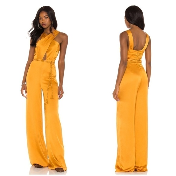House of Harlow 1960 Jayan Jumpsuit in Deep Gold Size XS - Picture 1 of 15
